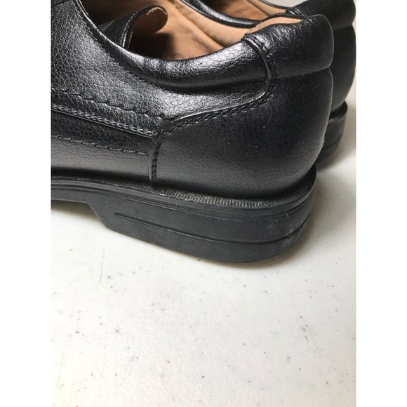 Dexter Black Leather Lace Up Men’s Dress Shoes Size 9 with Square Toe - Picture 10 of 12